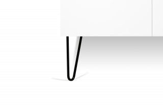 Meuble TV design NINA  Chêne clair et blanc